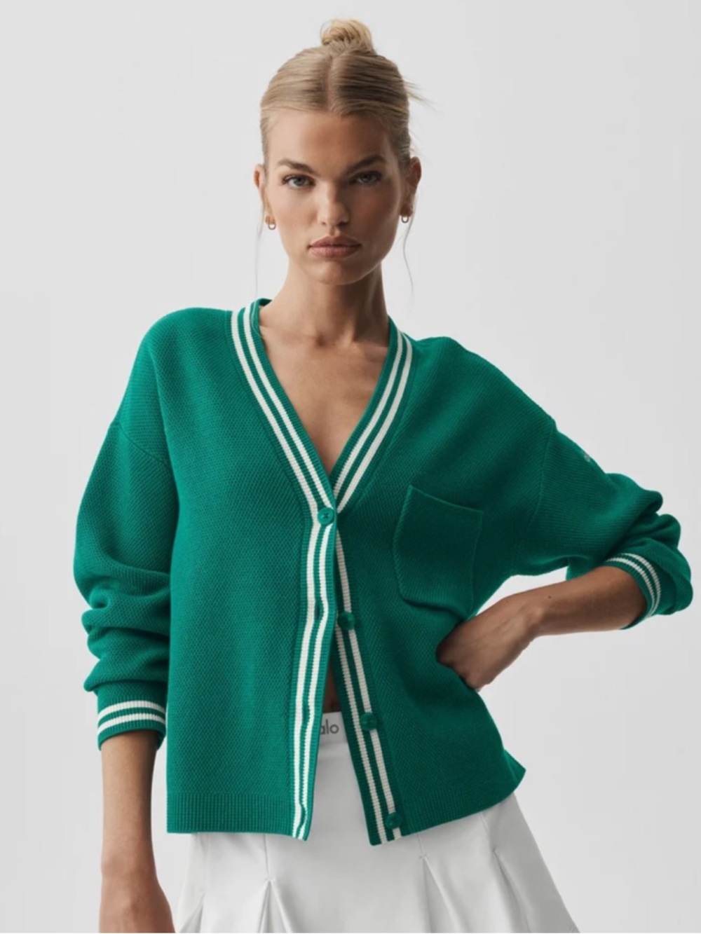ALO Tennis Club Sweater Knit Cardigan